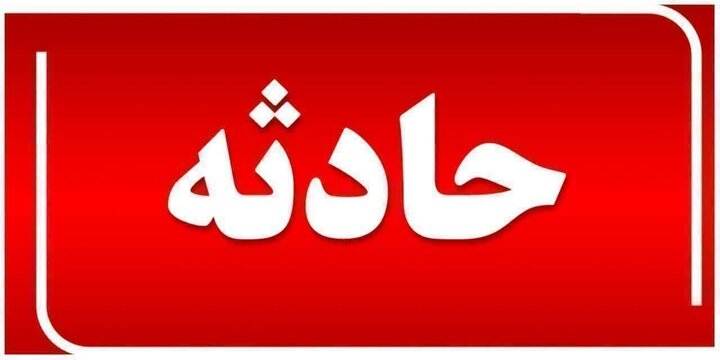 سقوط کامیون در تهران به دلیل فرو ریختن آب‌انبار